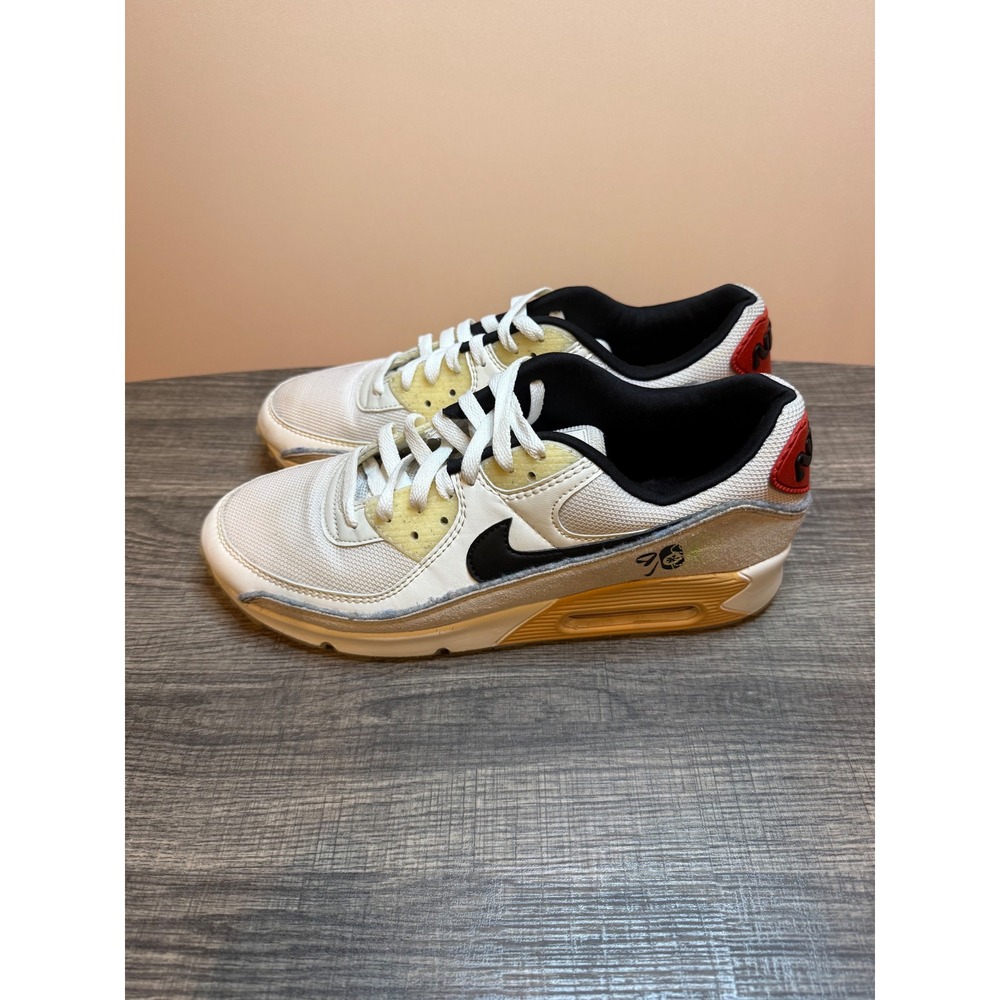 Nike Air Max 90 SE World Champ White Black Red DQ0276-100 Mens Sneakers - Picture 4 of 5